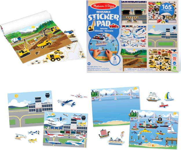 Melissa & Doug autocolante reutilizabile Vehicule