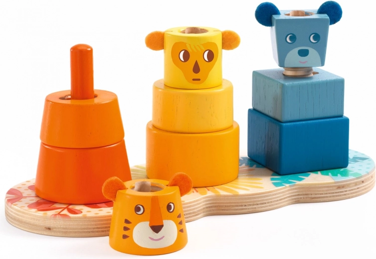 DJECO Turn de stivuire colorat pentru copii