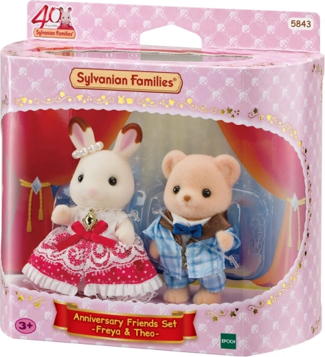Sylvanian Families petrecere aniversară pentru cea de-a 40-a aniversare Freya și Theo - 2 buc.