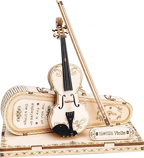 Puzzle 3D din lemn – violă – model decorativ