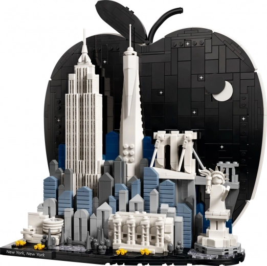 Panorama emblematică a New Yorkului ca decorațiune