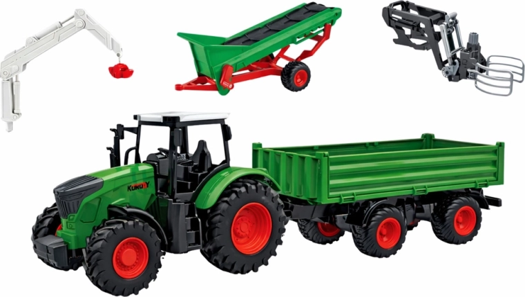 Tractor cu remorcă și transportor funcțional