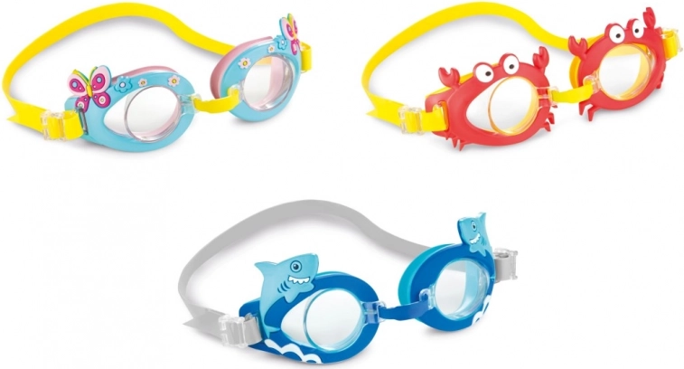 Ochelari de scufundare pentru copii cu motive animale INTEX