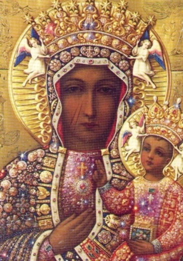 Norimpex pictură cu diamante Maica Domnului de la Częstochowa 30 × 40 cm