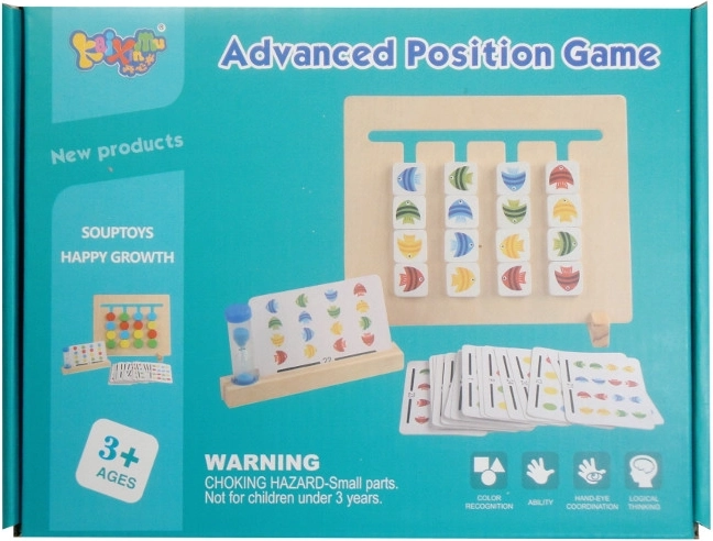 Puzzle logic din lemn cu clepsidră