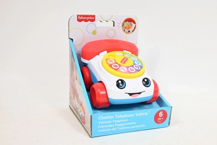 Telefon Fisher-Price de tras pe roți pentru copii mici