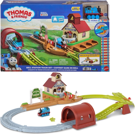 Fisher-Price Thomas & Friends set de șine cu stația Dzwonkowo și locomotiva Thomas