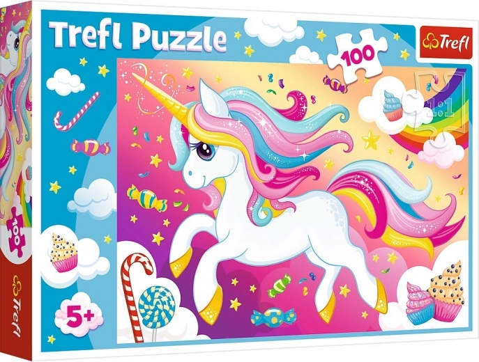 Puzzle 100 de piese Frumosul Unicorn Trefl