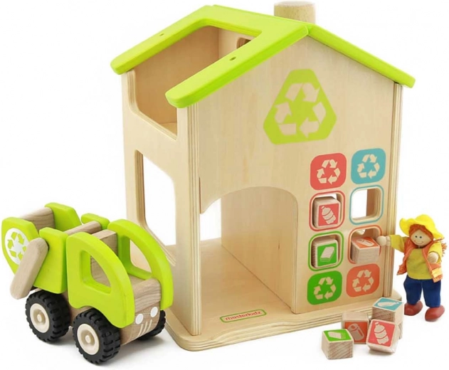 Masterkidz stație de reciclare și sortare a deșeurilor din lemn