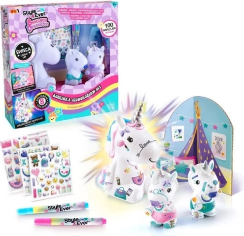 Set decorațiuni luminoase - DIY Familia Unicornilor