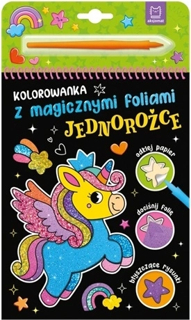Carte de colorat cu folii magice – Unicorni