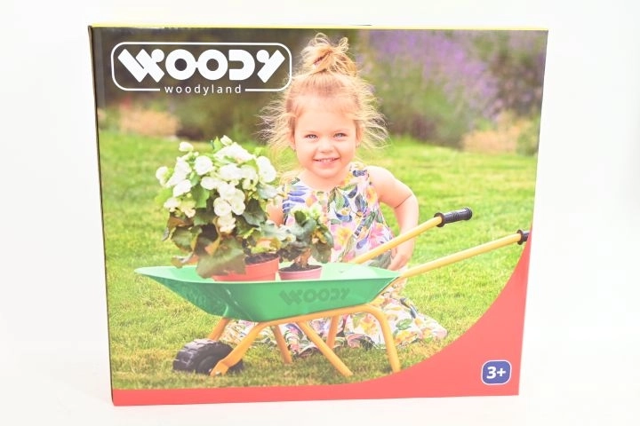Roabă metalică verde pentru copii Woodyland