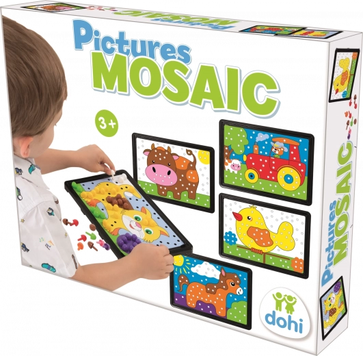 Dohány imagini mozaic – mozaic educativ colorat pentru copii