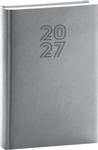 Agendă zilnică Notique Aprint 2027 gri 15 × 21 cm