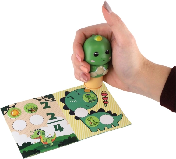 Ștampilă ergonomică cu motiv de dinozaur