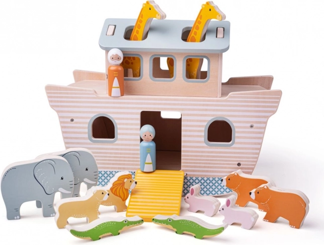 Jucărie din lemn Arca lui Noe de la Bigjigs Toys