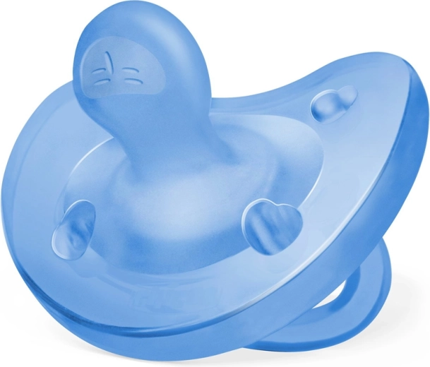 Suzetă Chicco Physio Soft din silicon integral pentru băieți 6–16 luni, 1 buc.