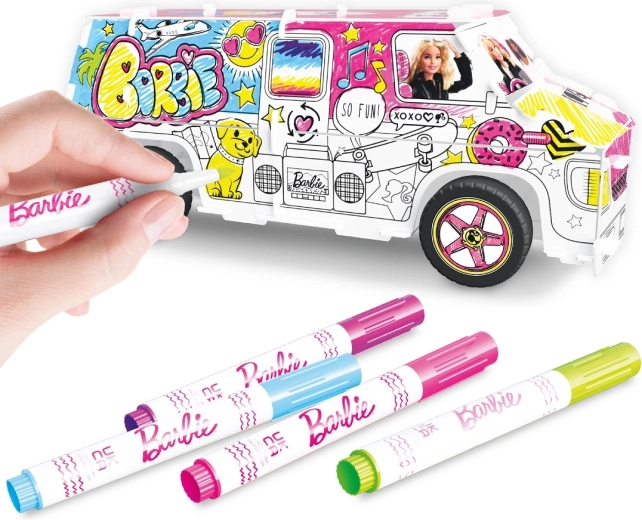 Colorează și decorează-ți propriul camper Barbie