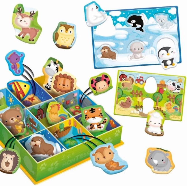 Cutie Montessori Animale – joc de sortare pentru cei mai mici