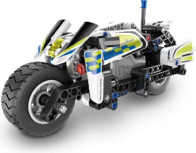 Motocicletă de poliție cu detalii
