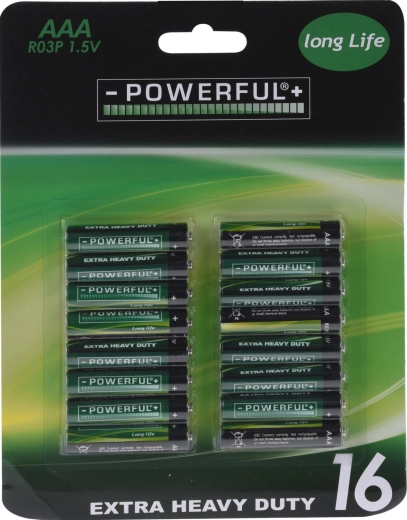 Baterii zinc-carbon AAA Extra Heavy Duty, 16 buc