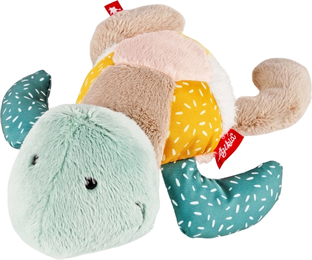 Sigikid țestoasă plușată patchwork – primul obiect de alint pentru bebeluș