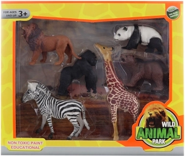 Set de animale sălbatice din plastic pentru copii