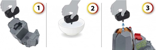 Vulcan interactiv cu lumini, sunete și abur