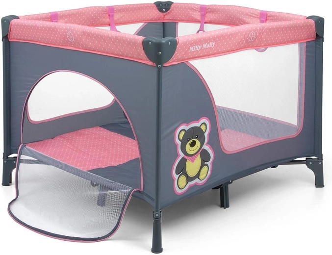 Țarc pliabil pentru copii MILLY MALLY Fun Pink Bear