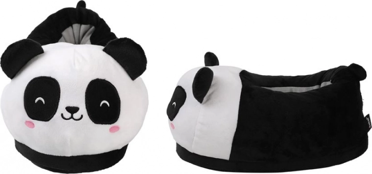 Papuci pufoși cu panda Pandastic