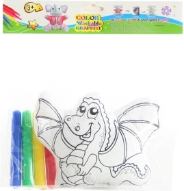 Dragon de colorat – spală și colorează din nou cu markere