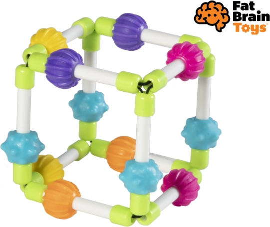 Fat Brain jucărie senzorială moale Quubi pentru bebeluși