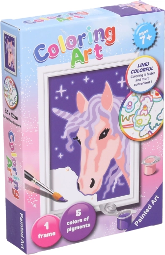 Pictură pe numere cu unicorn, 13 cm