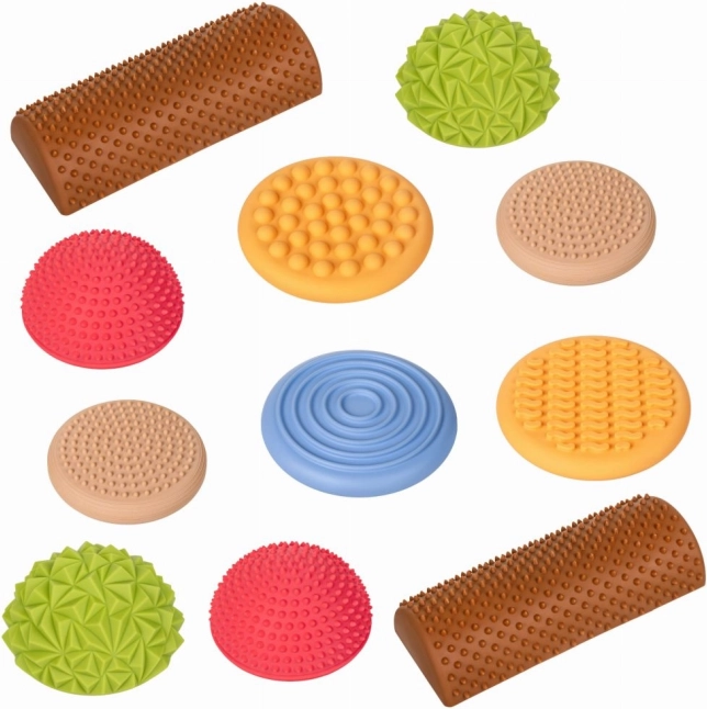 Pistă senzorială de echilibru pastelată – 11 elemente