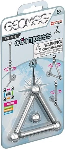 Trefl Geomag Pro-L set de piese de construcție magnetice, busolă – 7 piese
