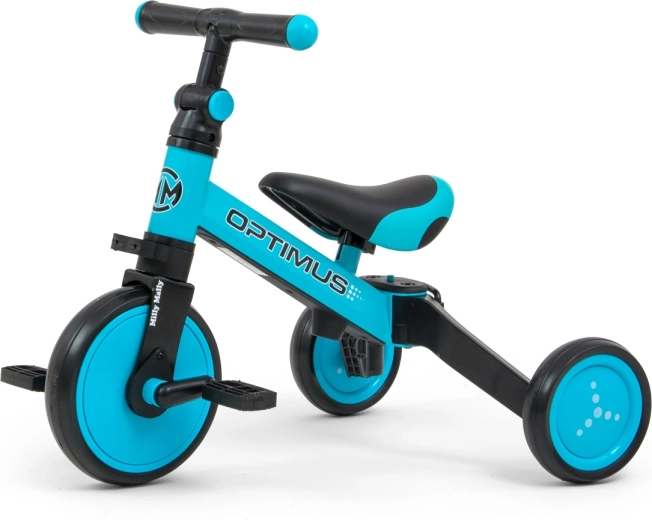 Bicicletă pentru copii 3 în 1 Milly Mally Optimus albastră