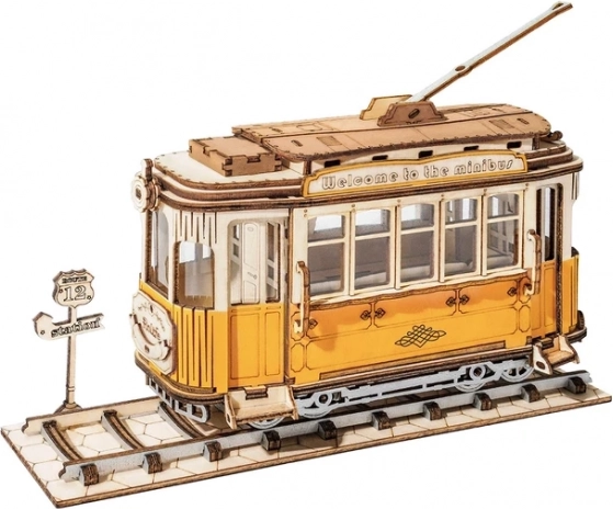 Puzzle 3D din lemn Tramvai de la Rolife