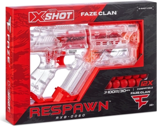 X-Shot FaZe Respawn blaster cu bile 12 buc