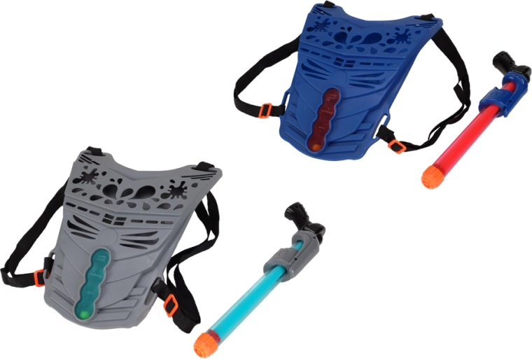 Pistolă cu apă cu pompare cu vestă 33 cm, set pentru distracție în aer liber