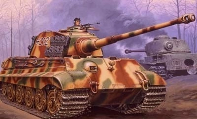 Model din plastic al tancului Tiger II Ausf. B