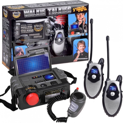 Stație walkie-talkie pentru copii cu centrală – set militar – Poliție