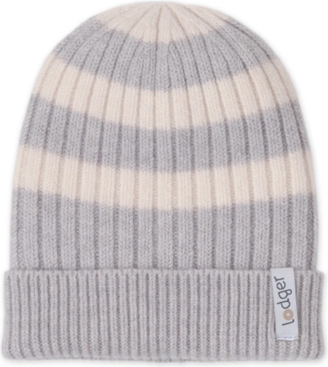 Căciulă tricotată din merino Lodger stripe storm (6–12 luni)