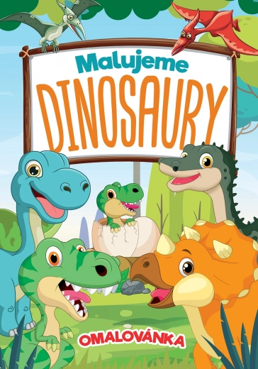 Pictăm dinozauri - carte de colorat pentru copii