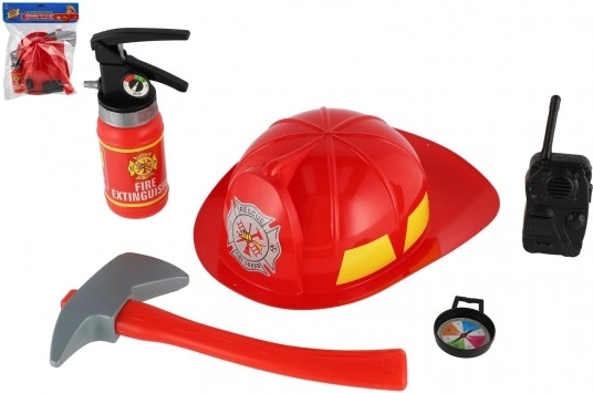 Set de joacă pompier pentru copii cu cască și accesorii