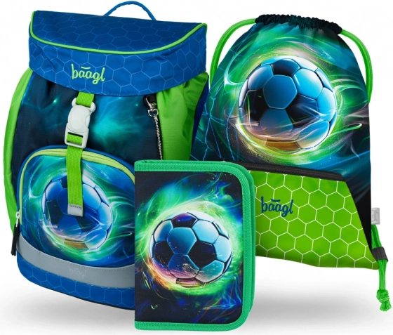 Set-Rucsac Școlar, Penar și Săculeț Baagl Airy Fotbal Minge