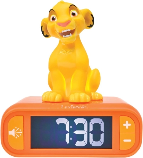 Ceas deșteptător Lexibook Simba cu figurină luminoasă