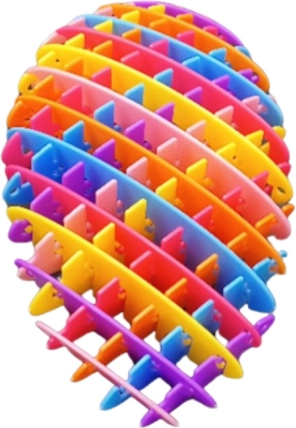 Jucărie senzorială antistres elastică curcubeu 10 cm
