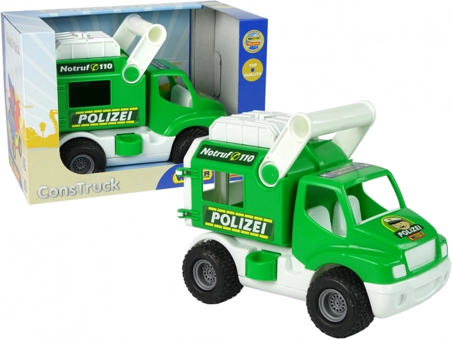 Mașină de poliție ConsTruck verde Polesie