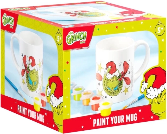 Cană de pictat GRINCH – set pentru decorare personală