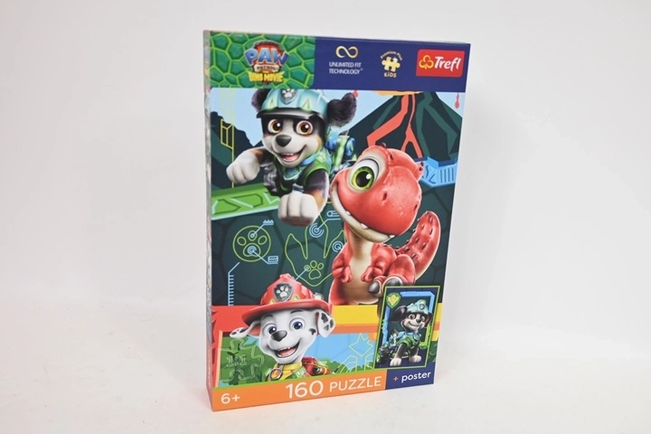 Puzzle pentru copii Trefl Premium Plus Kids Aventură cu dinozauri (Patrula Cățelușilor) 160 de piese